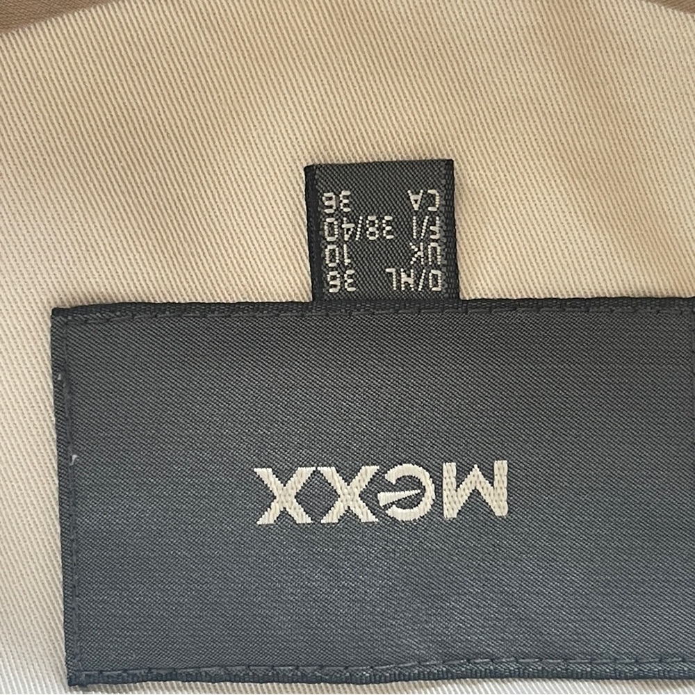 Mexx Cream Colored Lined Double Breast Trench Coat with belt Size 36 - Picture 15 of 16